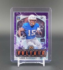 2024 Topps Resurgence Voltaic Ladd McConkey #V-12 Purple Surge Refractor /75 SP