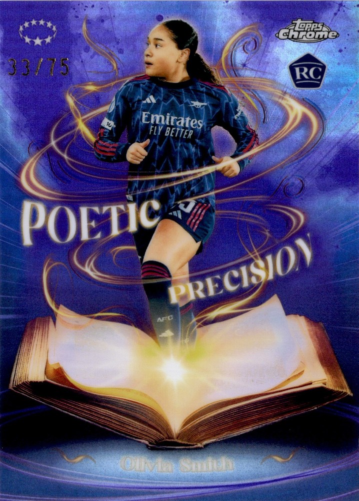 Olivia Smith 2025-26 Topps Chrome Women&rsquo;s Poetic Precision Purple Arsenal #33/75