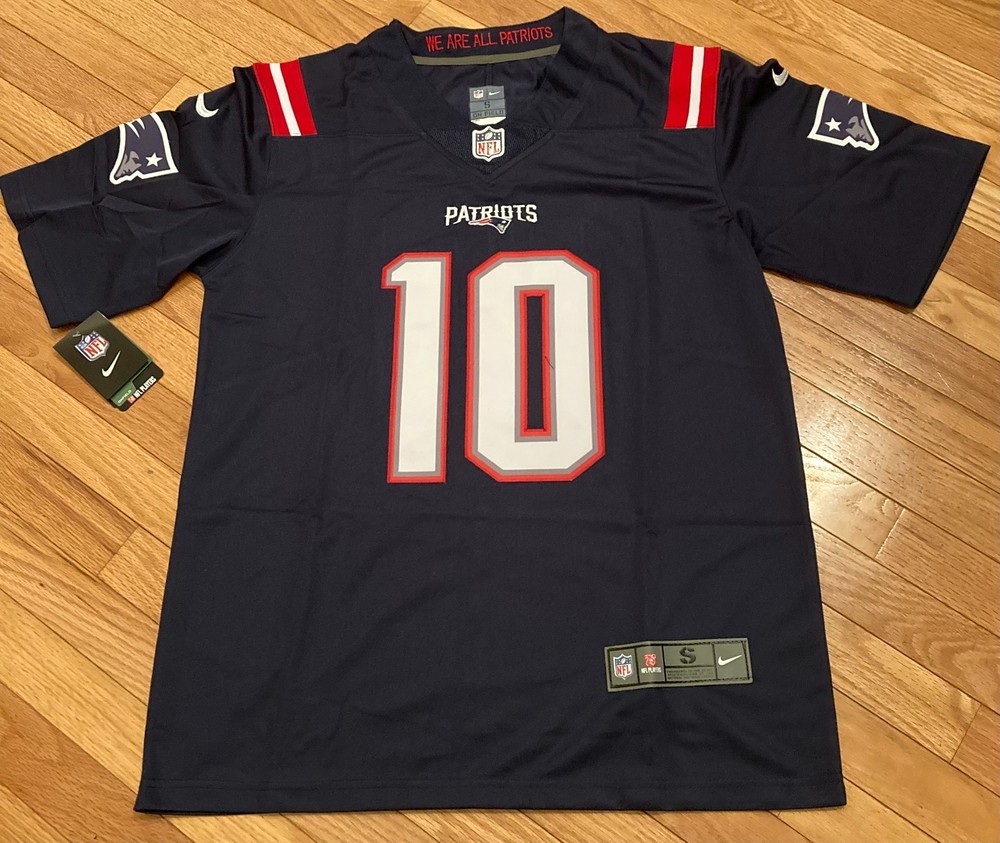 Men&rsquo;s New England Patriots Drake Maye #10 Stitched Navy Player Game Jersry NWT