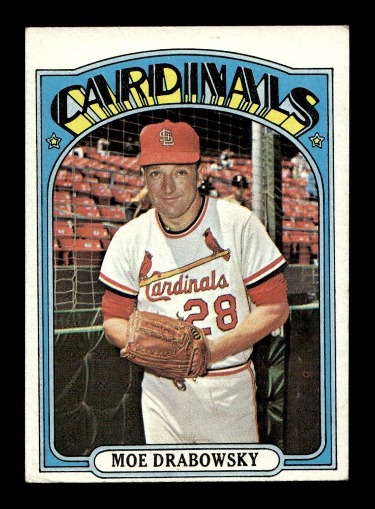 1972 Topps #627 Moe Drabowsky Cardinals VG-EX+ *9s