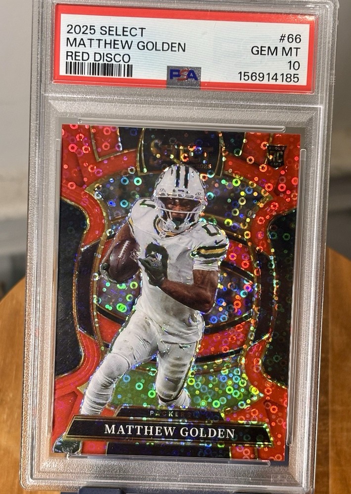 2025 Panini Select – Concourse Matthew Golden #66 Red Disco /49 PSA 10 POP 1