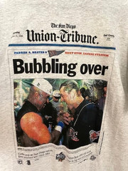 Vintage 1998 San Diego Padres Union Tribune Bubbling Over World Series Tultex