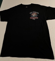 NEW New England Patriots Majestic NFL Cartoon Football T-Shirt LARGE Brady Bowl