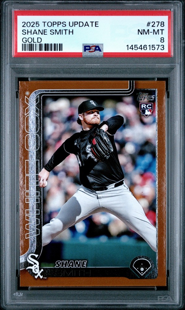 2025 TOPPS UPDATE GOLD #278 SHANE SMITH 1842/2025 PSA 8