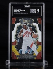 Pascal Siakam 🦖🔥 2022-23 Select 1/1 Black White Gold Prizm Premier Level TAG 9