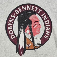 Vintage Dobyns-Bennett Indians Shirt Mens XL Gray Fruit Of The Loom USA Tee