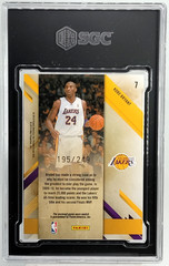 /249 Kobe Bryant Patch Game Worn SGC 9.5 2010-11 Prestige Stars NBA Material #7