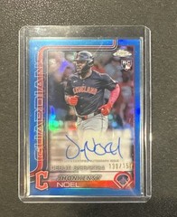 2025 Topps Chrome Update Jhonkensy Noel /150 On Card Auto Rookie Blue Refractor