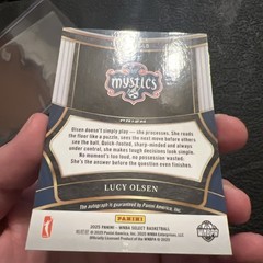 2025 WNBA Select Lucy Olsen Silver Prizim Auto RC Mystics Rookie
