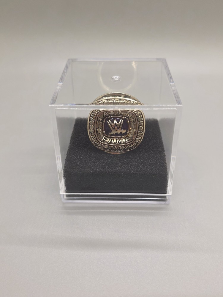 WWE Wrestling Hall of Fame Championship Gold Ring with display case. 🇺🇸