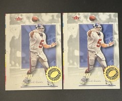 (2) Kerry Collins 2001 Fleer Authority Miscut Lot #40 – New York Giants