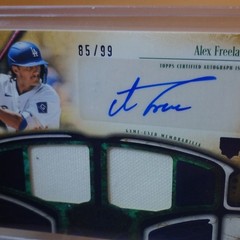 Topps Tier One 2026 Alex Freeland Dodgers Auto Dual Relic AT1R-AF 85/99