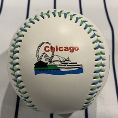 Chicago Illinois Windy City My Kind Of Town White Matte Souvenir Baseball Ball