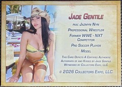Jade Gentile / Jazmyn Nyx Nyn Error WWE NXT Autograph Kiss Card Collector Expo F