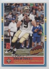 2017 Panini Donruss Highlights Drew Brees #7 HOF 03rx