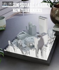 Madison Square Garden New YORK KNICKS 8”x 8” NBA Arena Model Basketball