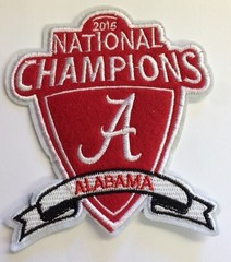 Alabama Crimson Tide-2015 National Champions Embroidered IRON ON PATCH NCAA 4×3&Prime;