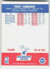 1987-88 Fleer #23 Terry Cummings BASKETBALL Milwaukee Bucks