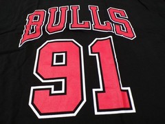 MITCHELL & NESS NBA CHICAGO BULLS DENNIS RODMAN BLACK T-SHIRT SIZE 3XLB