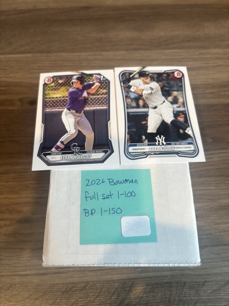 2026 Bowman Complete Set 1-100 And BP 1-150