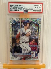 2025 Bowman Malcolm Moore 1st Bowman Speckle Refractor /299 PSA 10 💎📈 BCP-129