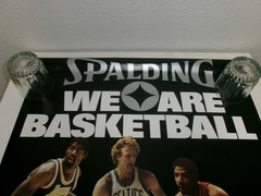 Original 1980s NBA Spalding « We Are Basketball » Poster-Magic, Bird, Dr J-MINT!!!