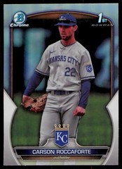 2023 Bowman Draft – Chrome Refractor #BDC-140 Carson Roccaforte Royals
