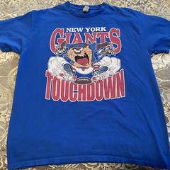 New York Giants Touch Down Looney Tunes Taz T shirt basic tee HN1673