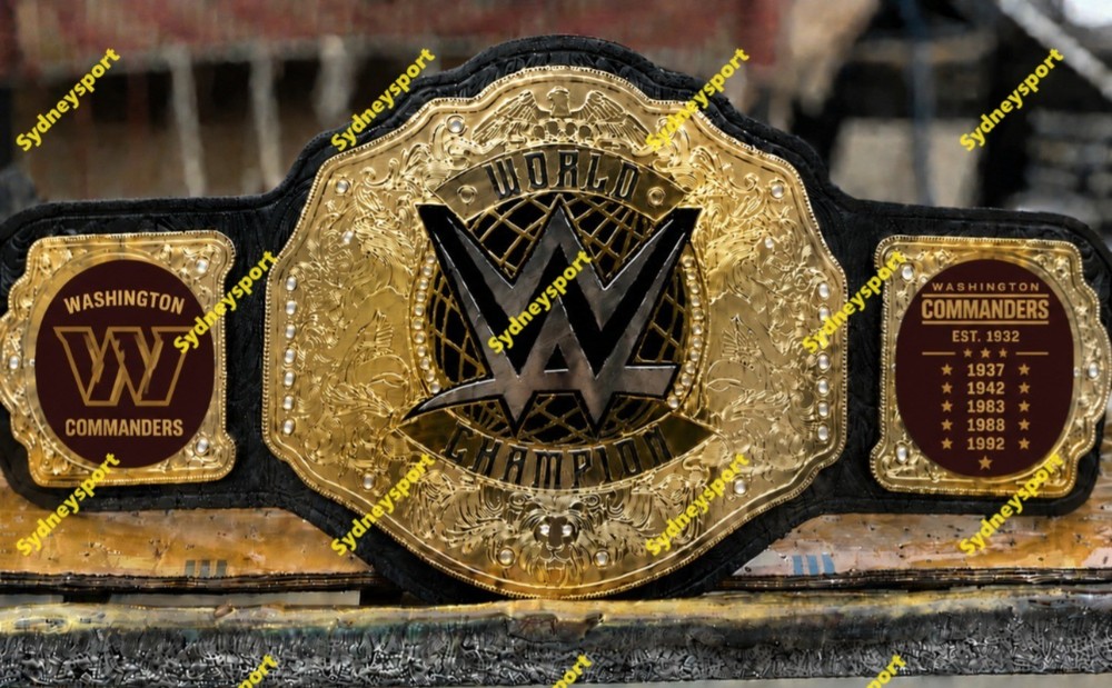 Custom Washington Commanders Championship Title Belt Adult Size 2MM Brass