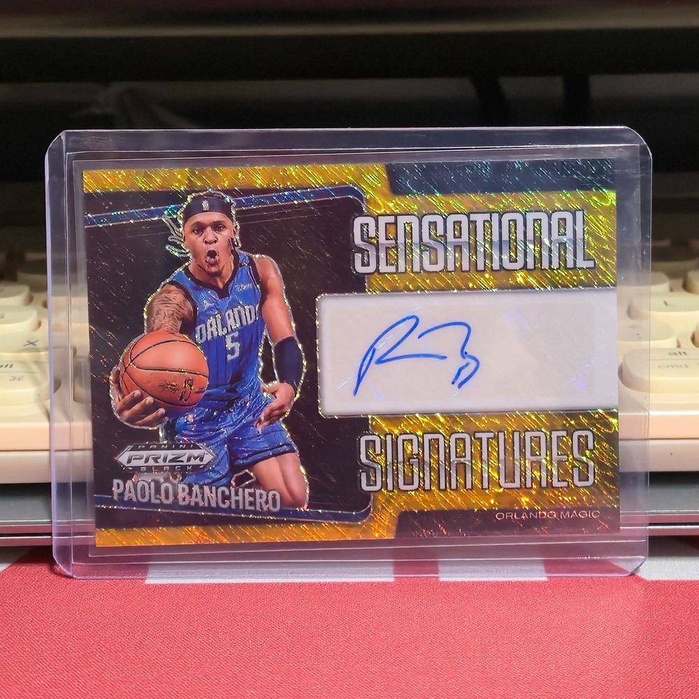 Paolo Banchero 2024-25 Panini Black Gold Shimmer Auto 04/10