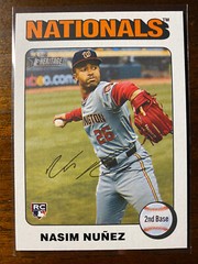 2024 Topps Heritage High Number Nasim Nunez #687 RC White Border Nationals