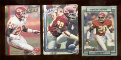 1990-92 Action Packed DERON CHERRY Kansas City Chiefs Lot + Award Card