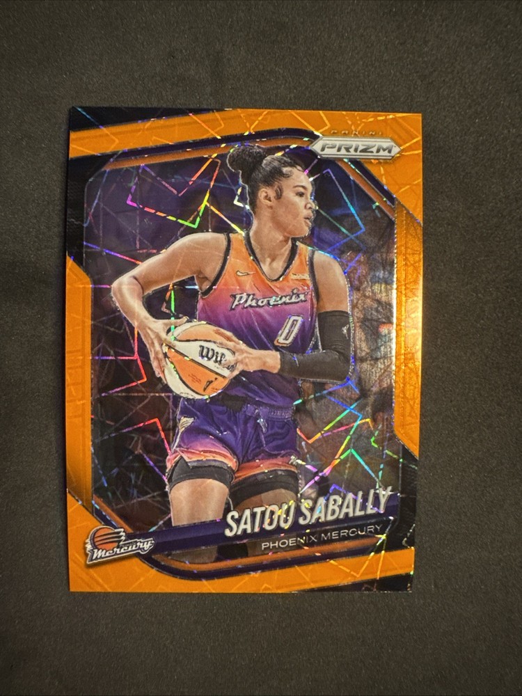 2025 Panini WNBA Satou Sabally Prizm #4 Orange Cracked Ice