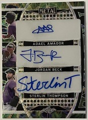 Colorado Rockies Triple RC Auto 2/3 Jordan Beck Sterlin Thompson Amador ONLY 3!!