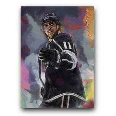 Anze Kopitar Art Card Limited 7/50 Edward Vela Signed (Los Angeles Kings)