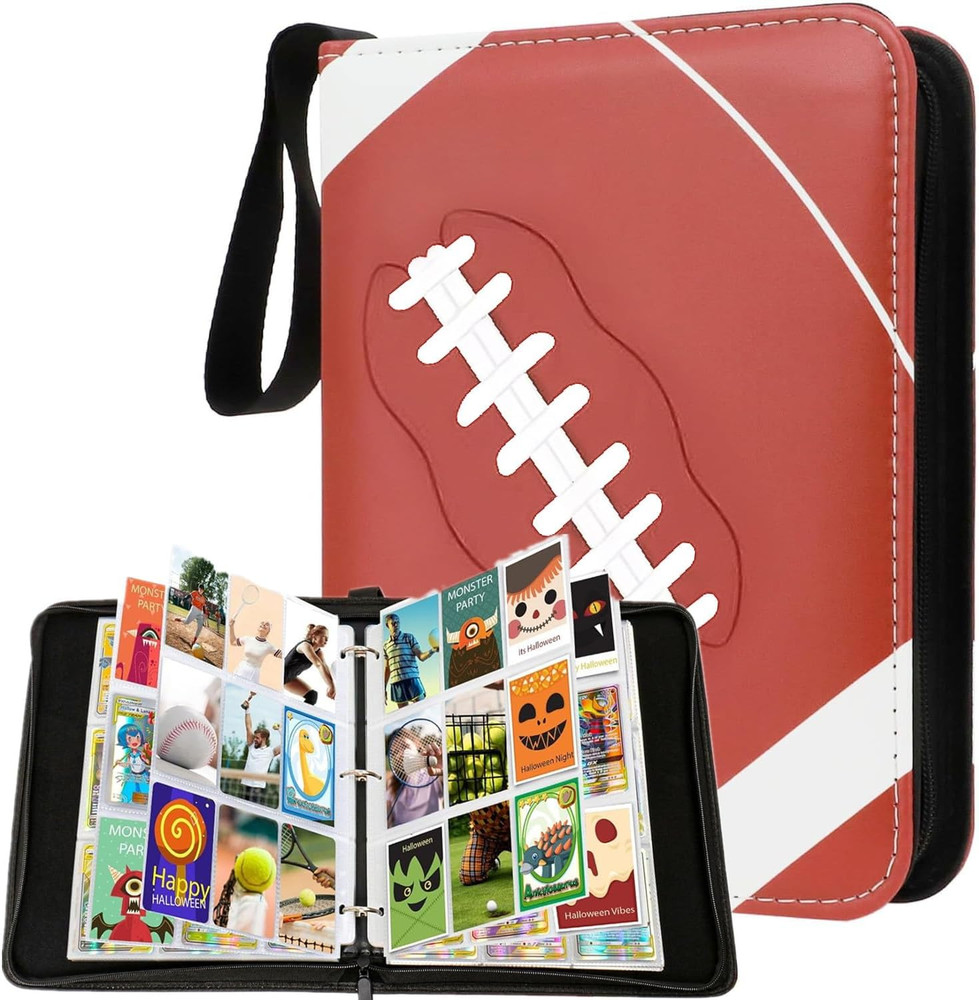 900 Pockets Trading Card Binder, Football Card Binder Album, Rugby Card Collecto