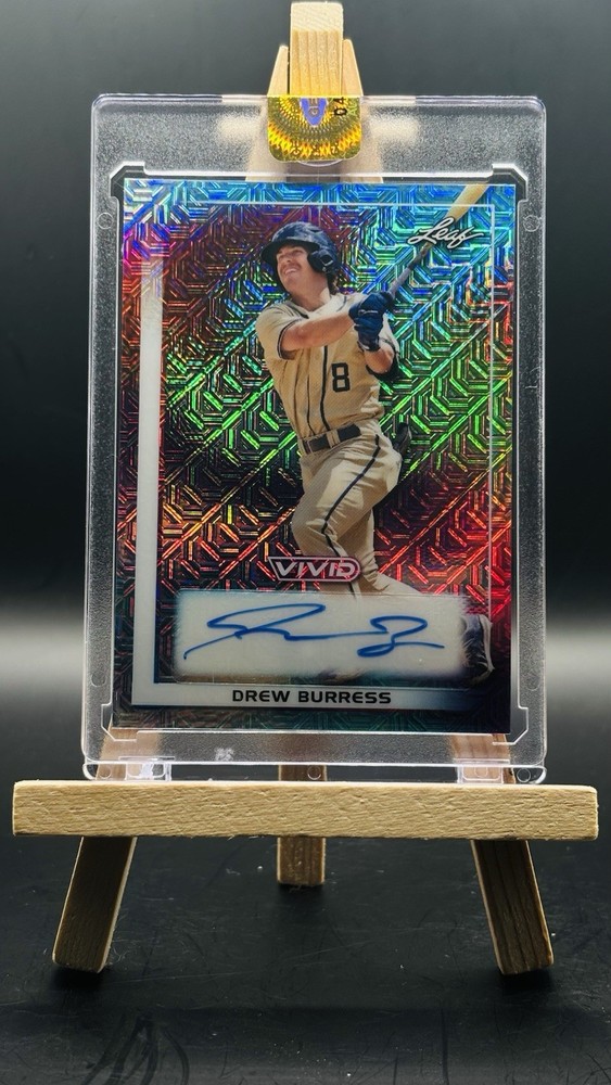 2026 Leaf Vivid Drew Burress Auto Teal 21/35 Oakland Athletics