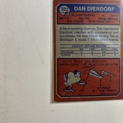 1973 Topps – Dan Dierdorf #322 (RC)