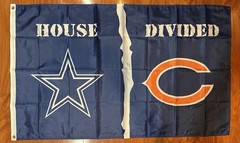 Dallas Cowboys Chicago Bears House Divided Rivalry Flag 3×5 Banner Gift Teams