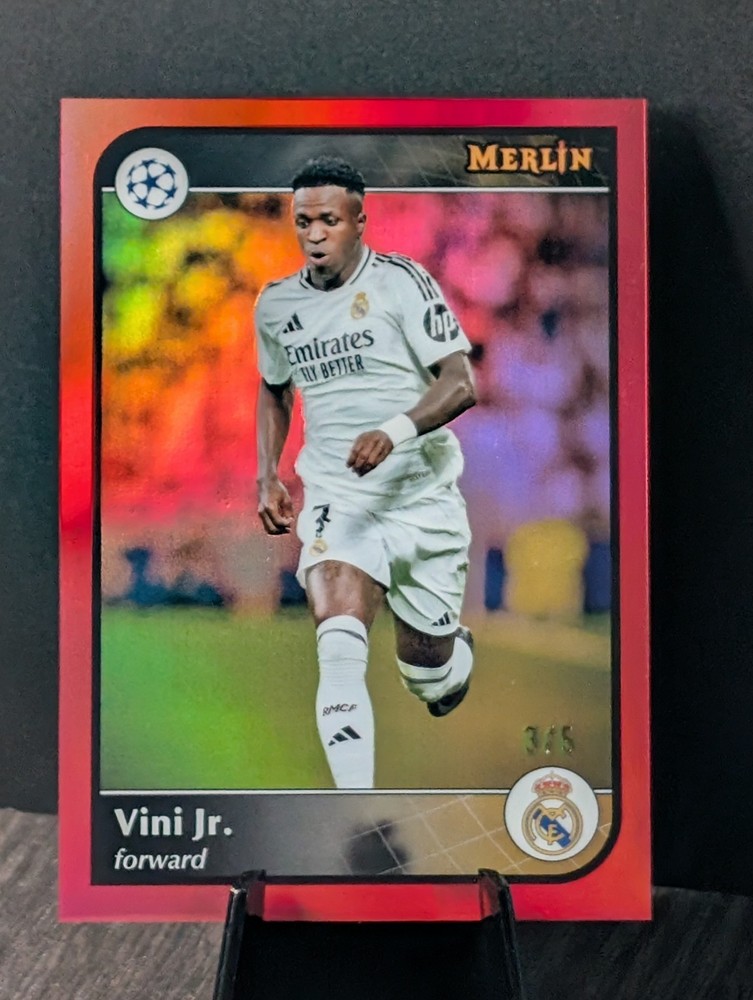 2024-25 Topps Merlin UCC Vini Jr. True Red /5 #77 Real Madrid SSP