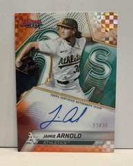 2025 Bowman&rsquo;s Best #B25-JA JAMIE ARNOLD CHECKERBOARD AUTO Orange/25 Athletics