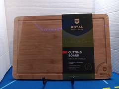 ROYAL CRAFT WOOD Bamboo Cutting Board with Juice Groove – 15L x 10W, Natural