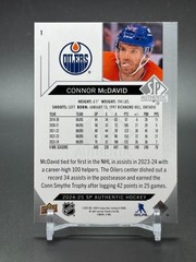 2024-25 SP Authentic #1 CONNOR McDAVID Edmonton Oilers