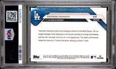 2025 Yoshinobu Yamamoto World Series Clutch Dodgers Topps Now #916 PSA 9 MINT