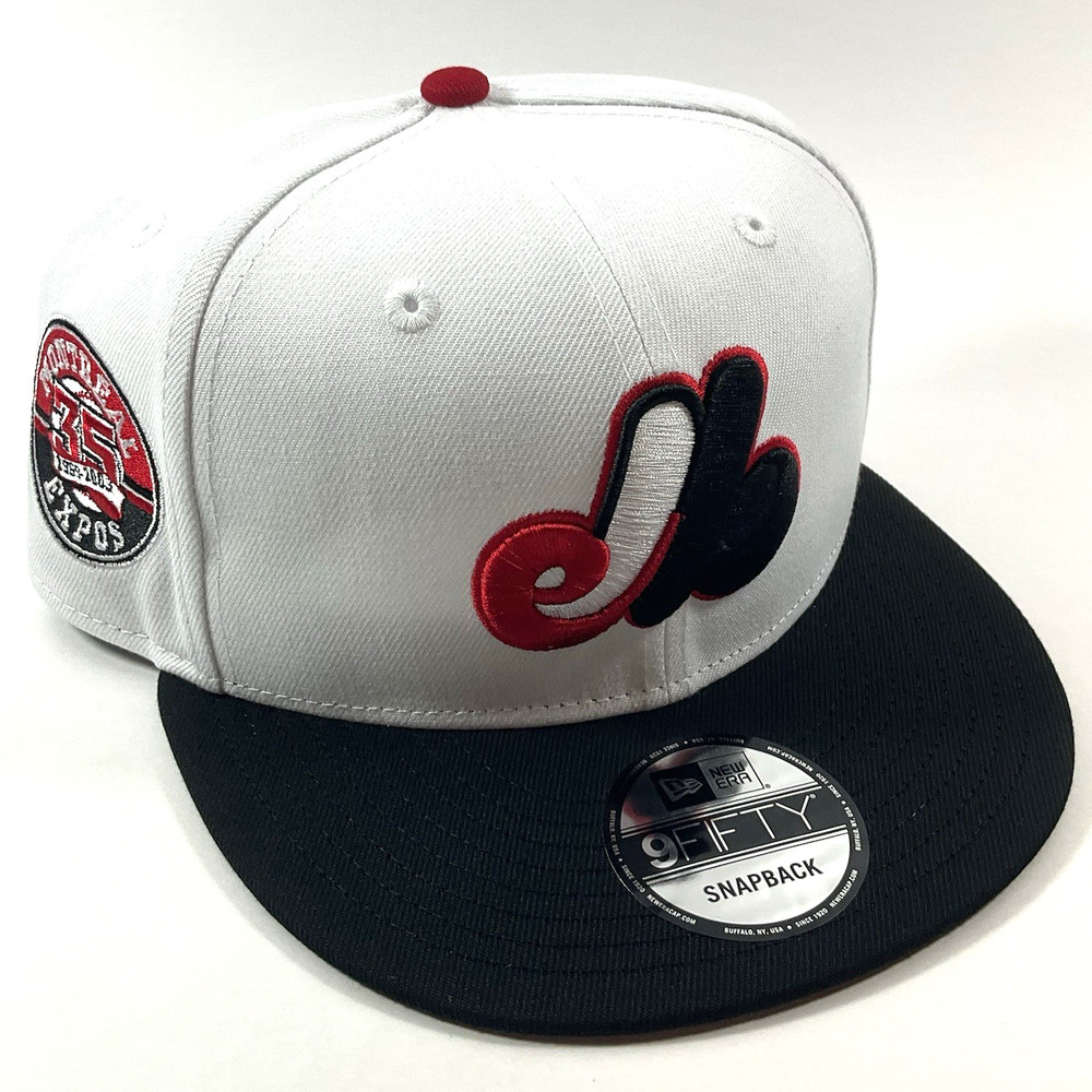 New Era Montreal Expos Exclusive White Black Red 9FIFTY Snapback Hat Cap