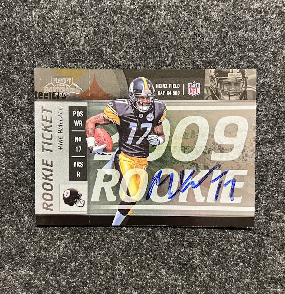 2009 Playoff Contenders – Mike Wallace #124 (AU, RC)