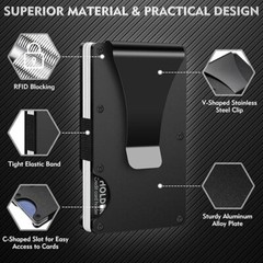 New York Yankees NY Thin Metal RFID Blocking Slim Wallet Laser Engraved