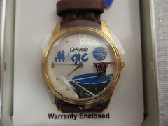 Mens Sun Time Orlando Magic Basketball NBA Floater Sports Watch