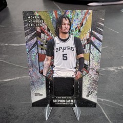 2025-26 Topps – Woven Wonders Relics Stephon Castle #WW-SC Holofoil (MEM)