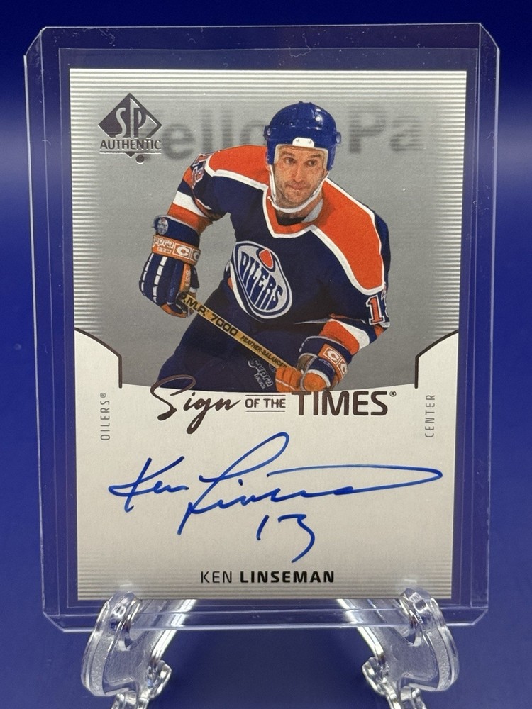2025-26 Upper Deck SP Authentic Sign Of The Time Auto KEN LINSEMAN Oilers #KL